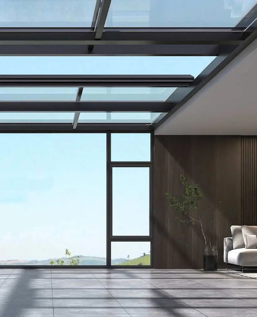 Double glazed casement windows detail